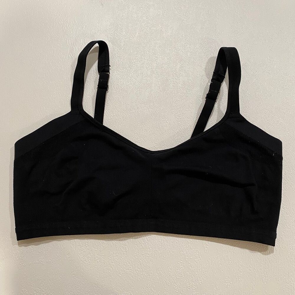 Felina Women’s XL Black Seamless Bralette Adjustable Straps Comfort Lounge Bra